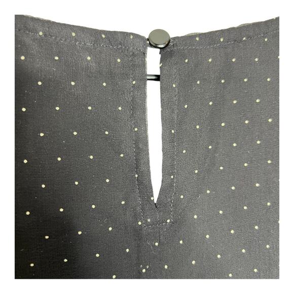 Vintage 90s Robbie Lee Silk Black Polka Dot Maxi Dress NWT Size 10 - Picture 3 of 6